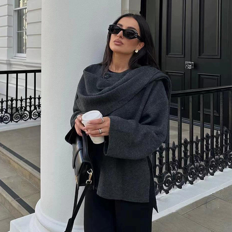 Manteau court à la mode d'hiver
