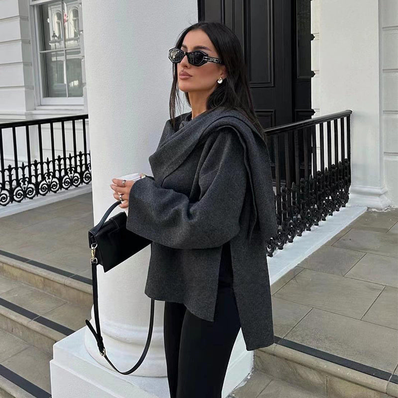 Manteau court à la mode d'hiver