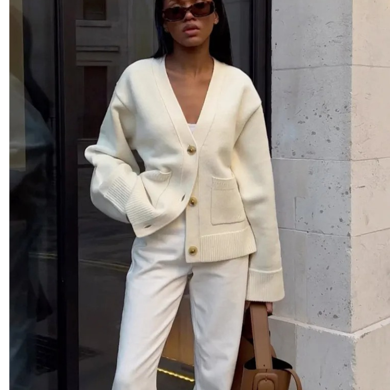 Manteau pull gluant doux