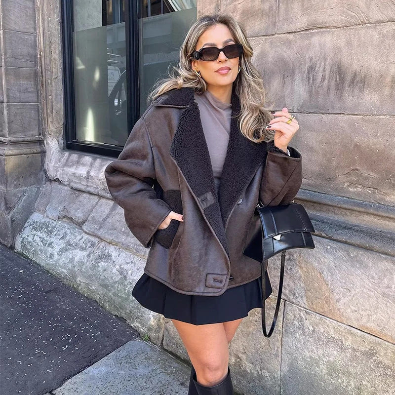 Manteau chaud ample pour l'automne et l'hiver