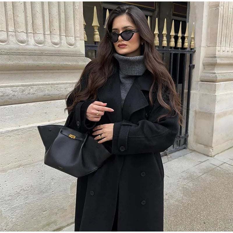 Manteau Long en laine élégant