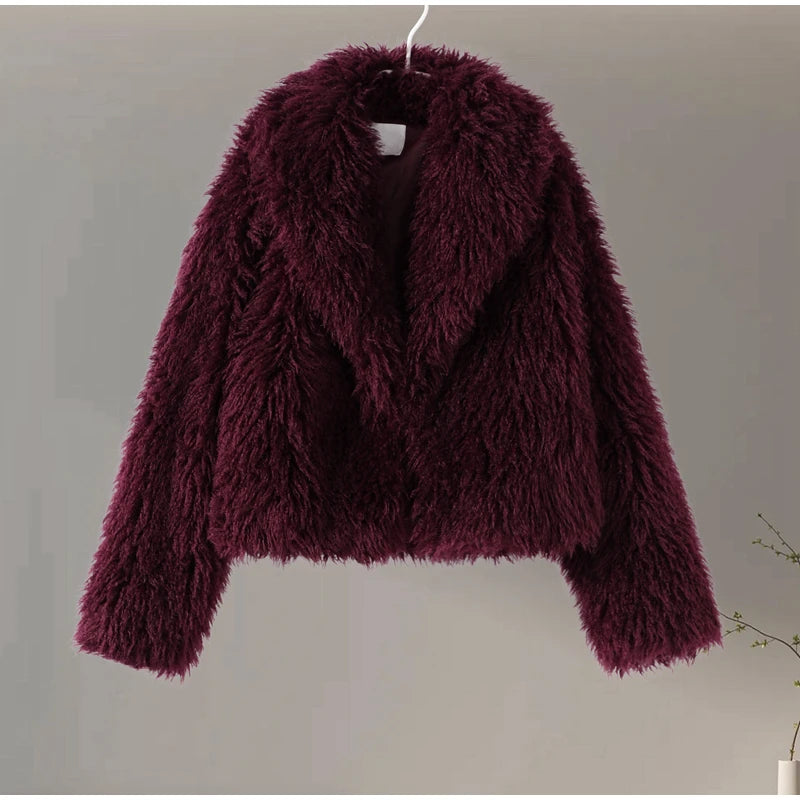 Manteau léopard femme chaud stylé