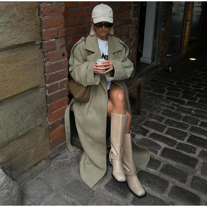 Manteau Long en laine élégant