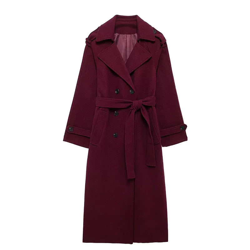 Manteau Long en laine élégant