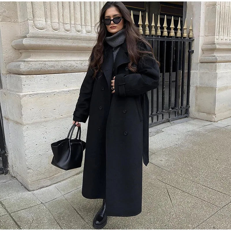 Manteau Long en laine élégant