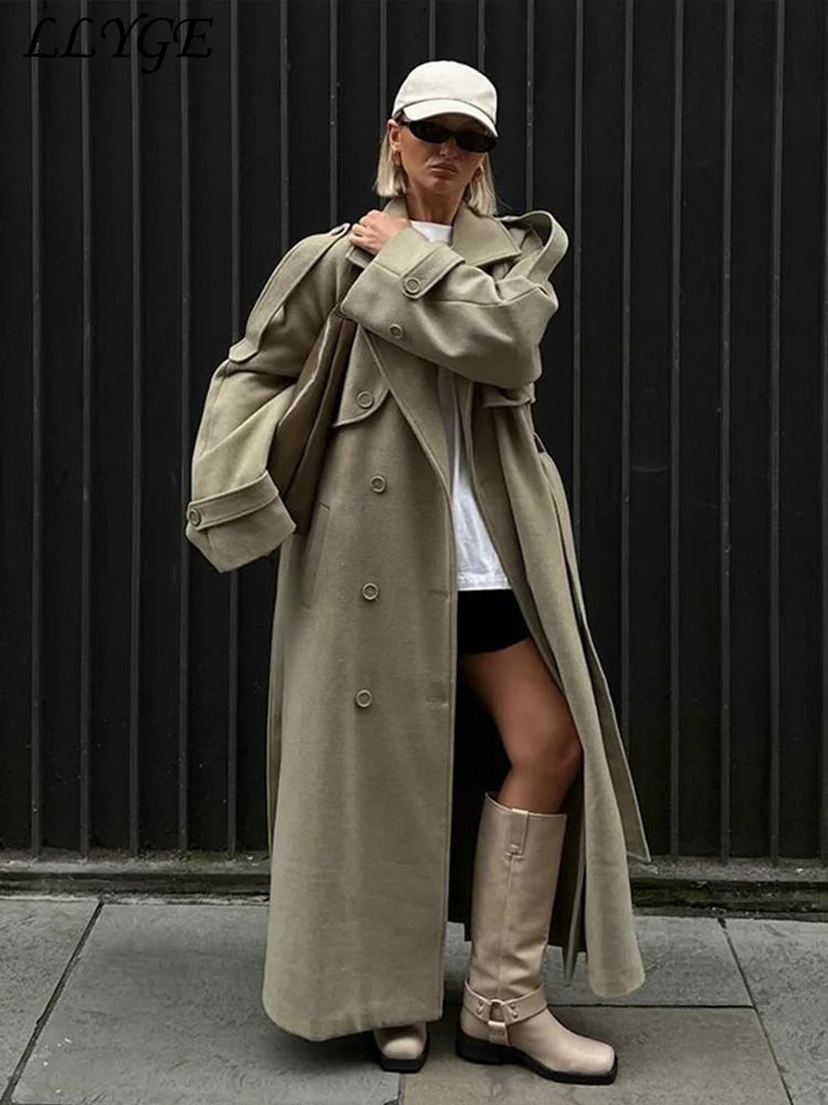 Manteau Long en laine élégant