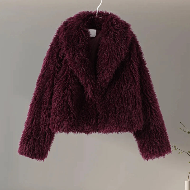 Manteau léopard femme chaud stylé