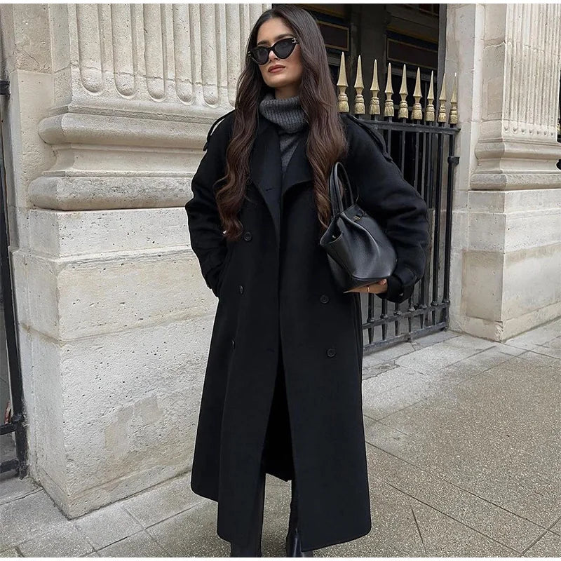 Manteau Long en laine élégant