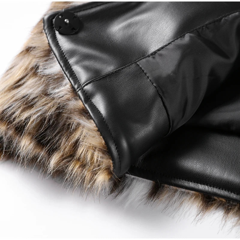Manteau léopard femme chaud stylé