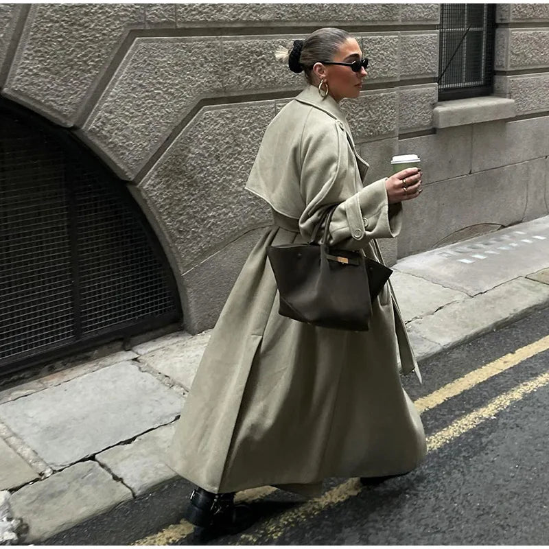 Manteau Long en laine élégant