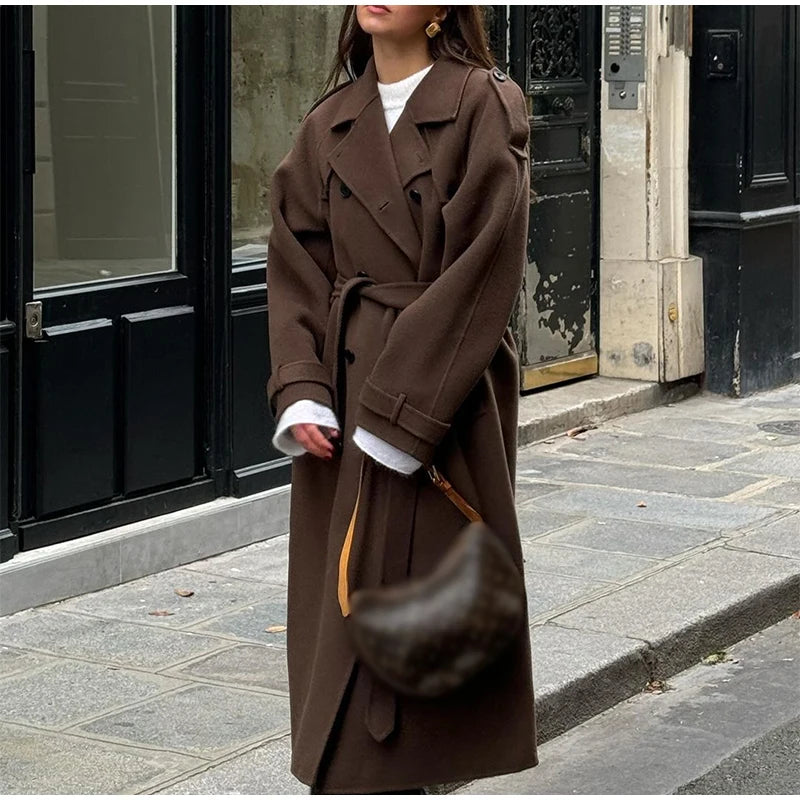 Manteau Long en laine élégant