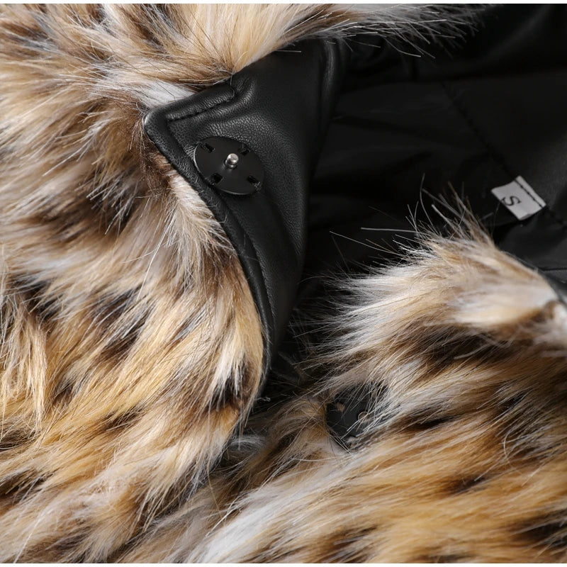 Manteau léopard femme chaud stylé