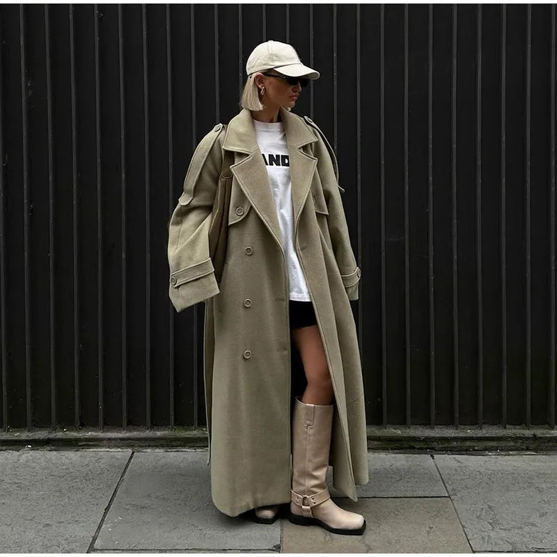 Manteau Long en laine élégant