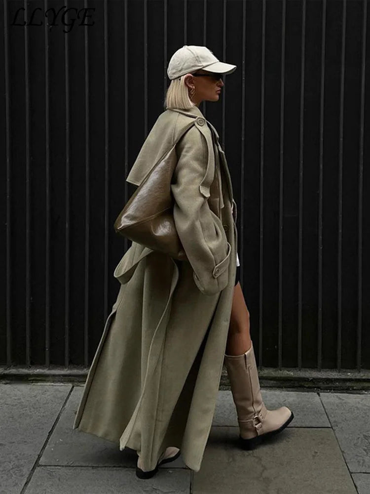 Manteau Long en laine élégant
