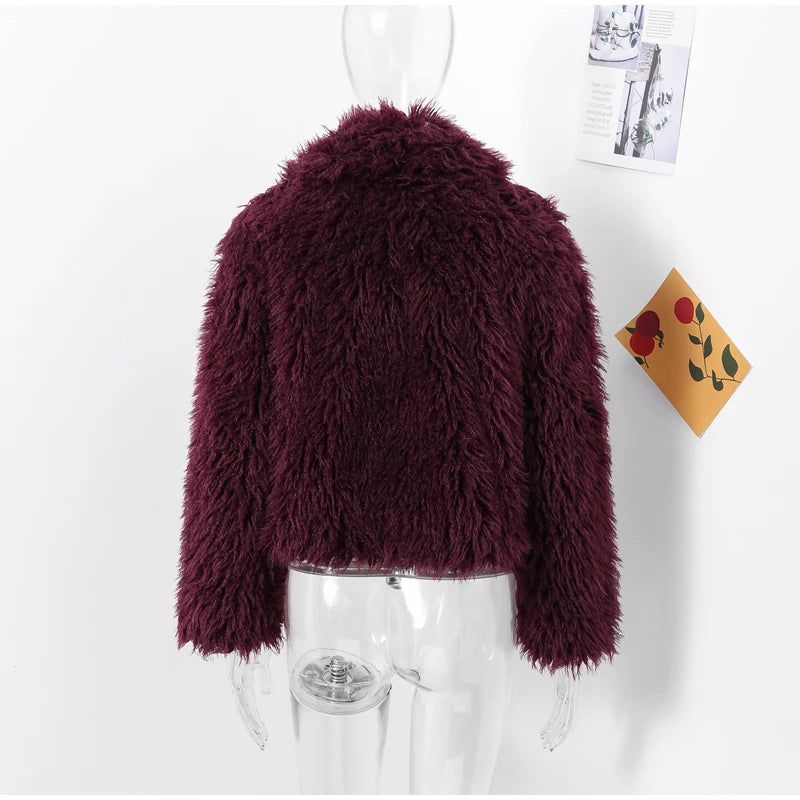 Manteau léopard femme chaud stylé