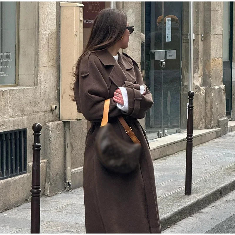 Manteau Long en laine élégant
