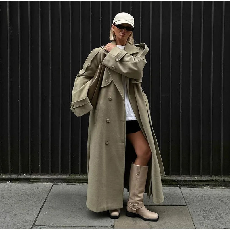 Manteau Long en laine élégant