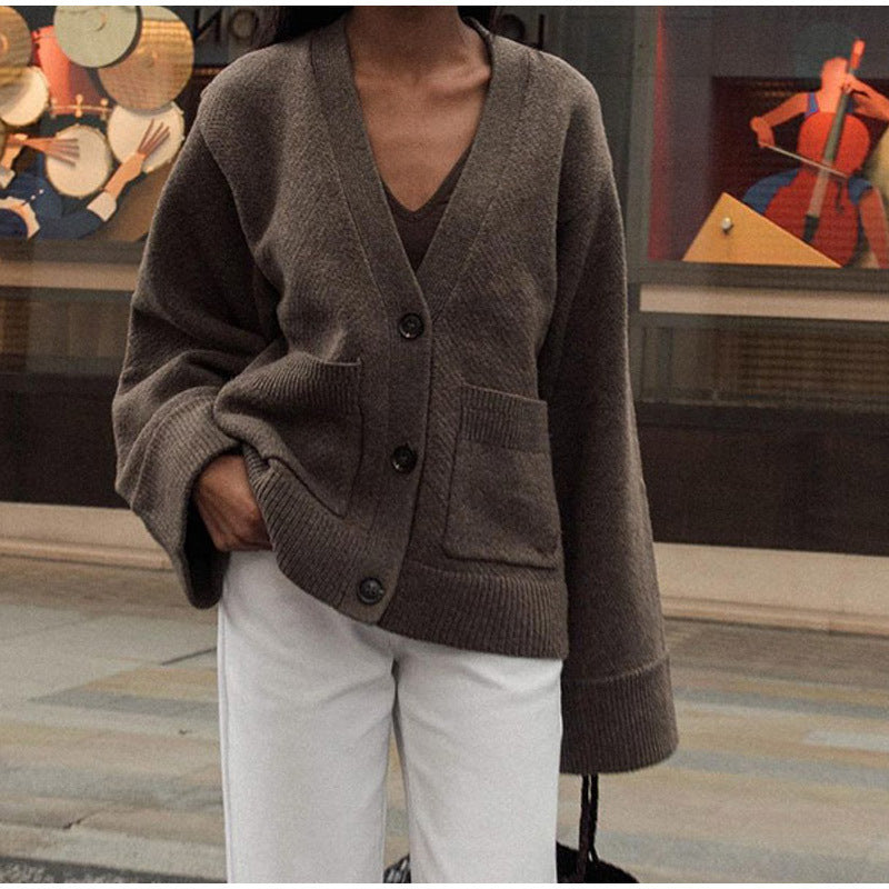 Manteau pull gluant doux