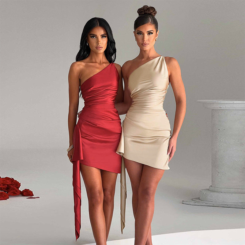 Robe mini sans manches pour femme