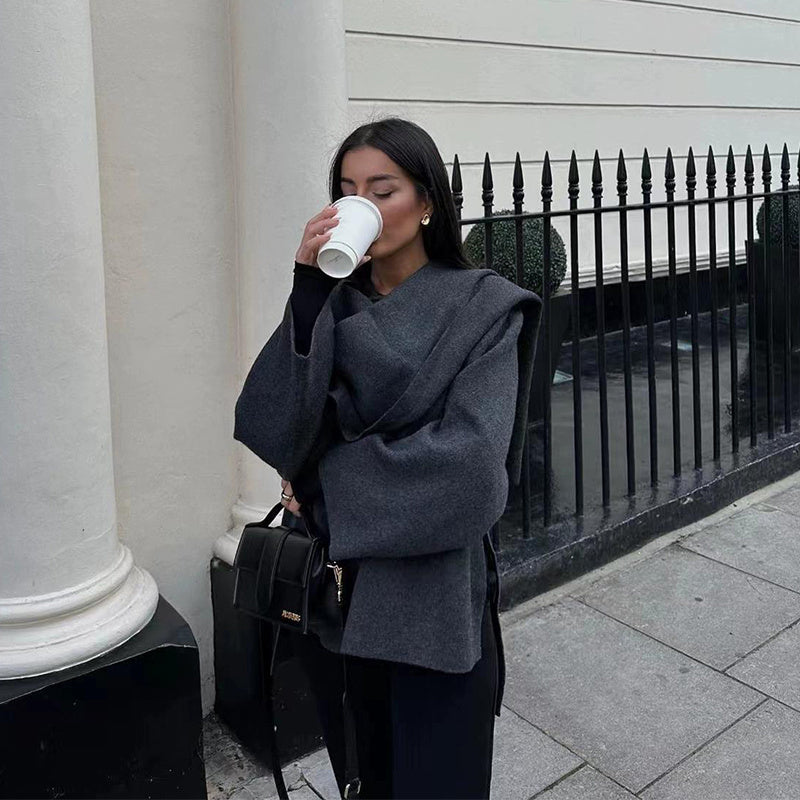 Manteau court à la mode d'hiver