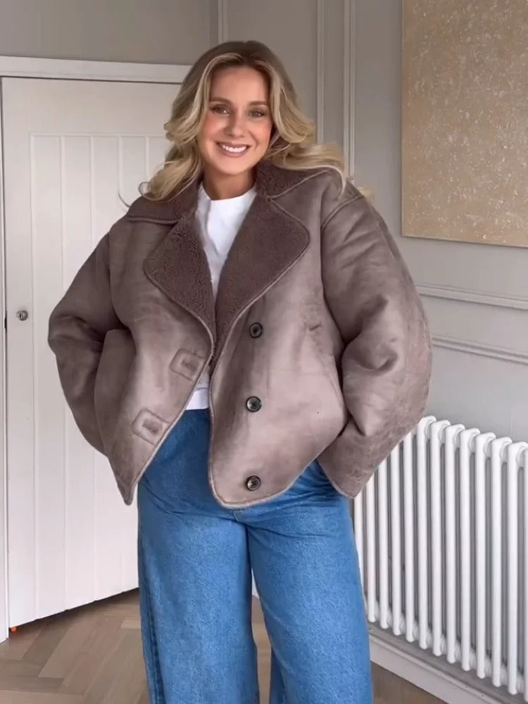 Manteau chaud ample pour l'automne et l'hiver