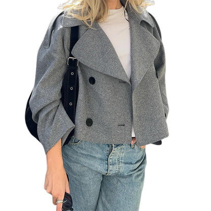 Manteau en laine à boutonnage simple