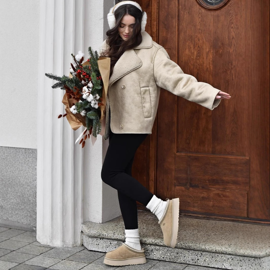 Manteau chaud ample pour l'automne et l'hiver