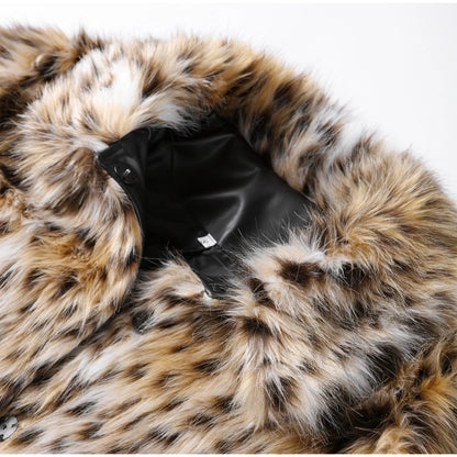 Manteau léopard femme chaud stylé