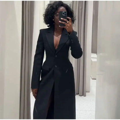 Manteau à Boutonnage Simple Élégant 2025