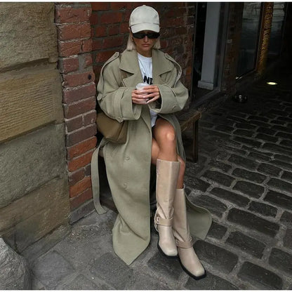 Manteau Long en laine élégant