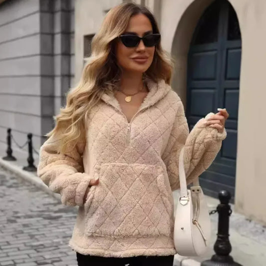 Sweat à capuche en polaire pour femme