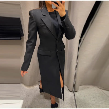 Manteau à Boutonnage Simple Élégant 2025