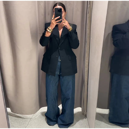 Manteau à Boutonnage Simple Élégant 2025