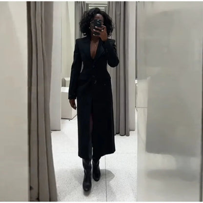 Manteau à Boutonnage Simple Élégant 2025