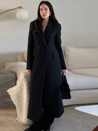 Manteau à Boutonnage Simple Élégant 2025