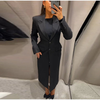Manteau à Boutonnage Simple Élégant 2025