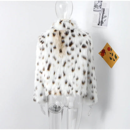 Manteau léopard femme chaud stylé