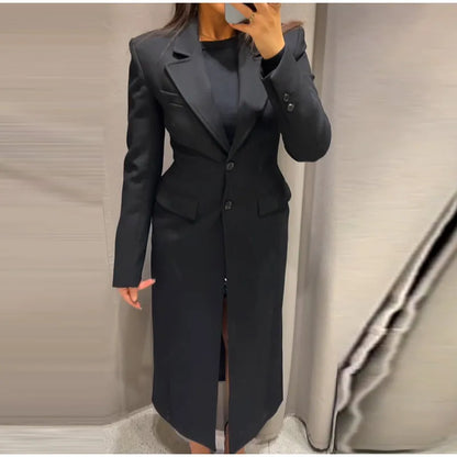 Manteau à Boutonnage Simple Élégant 2025