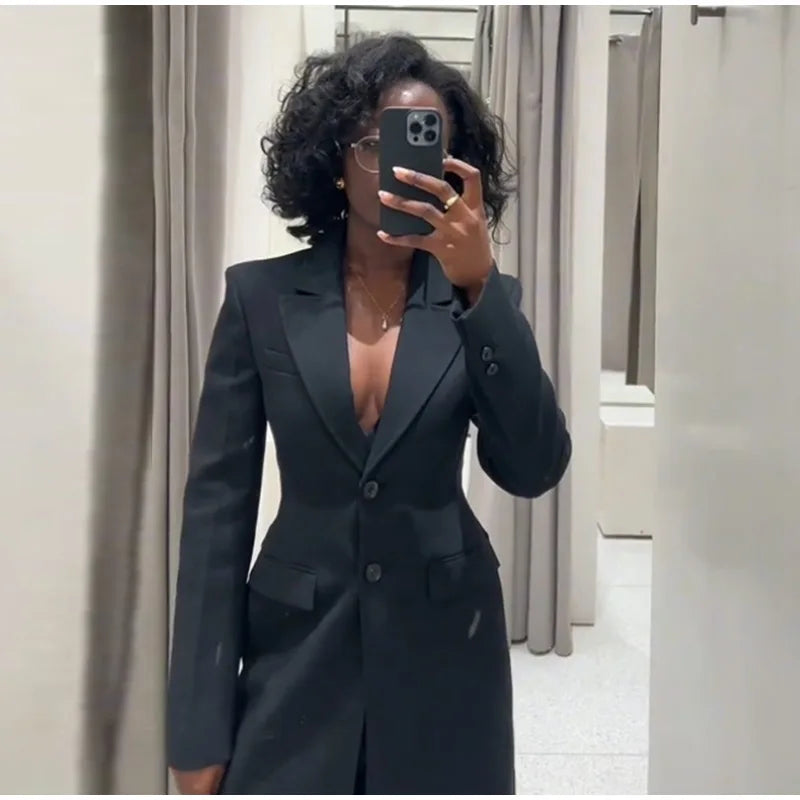 Manteau à Boutonnage Simple Élégant 2025