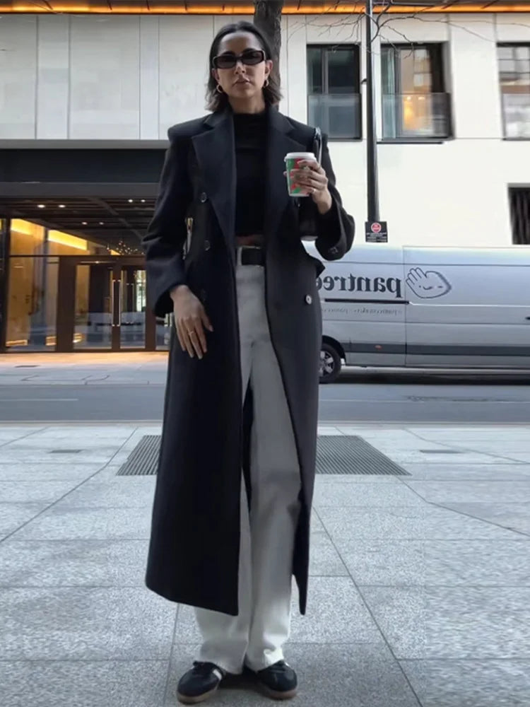 Manteau à Boutonnage Simple Élégant 2025