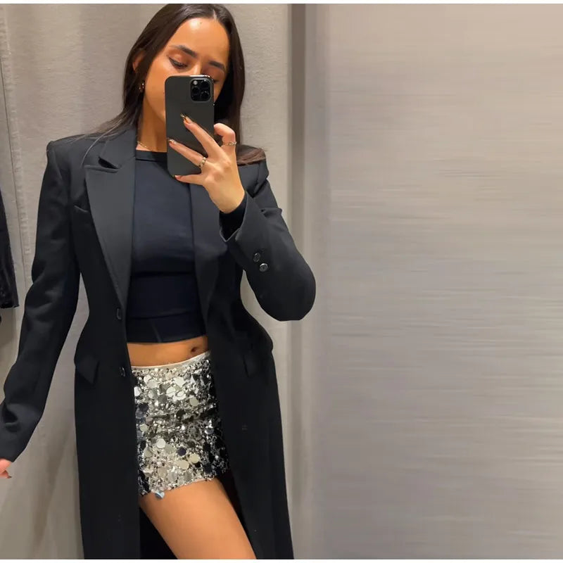 Manteau à Boutonnage Simple Élégant 2025