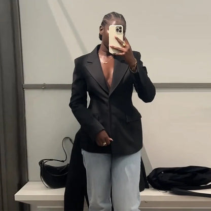 Manteau à Boutonnage Simple Élégant 2025