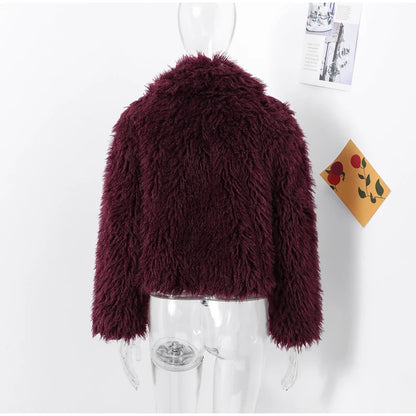 Manteau léopard femme chaud stylé