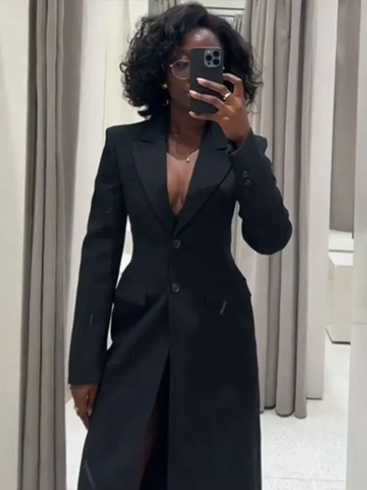 Manteau à Boutonnage Simple Élégant 2025
