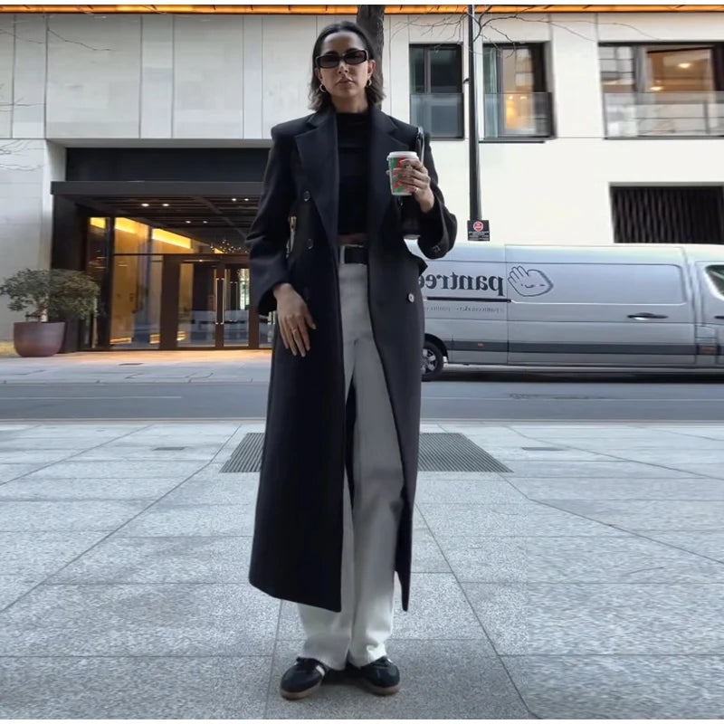 Manteau à Boutonnage Simple Élégant 2025