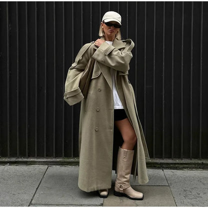 Manteau Long en laine élégant