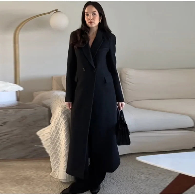 Manteau à Boutonnage Simple Élégant 2025